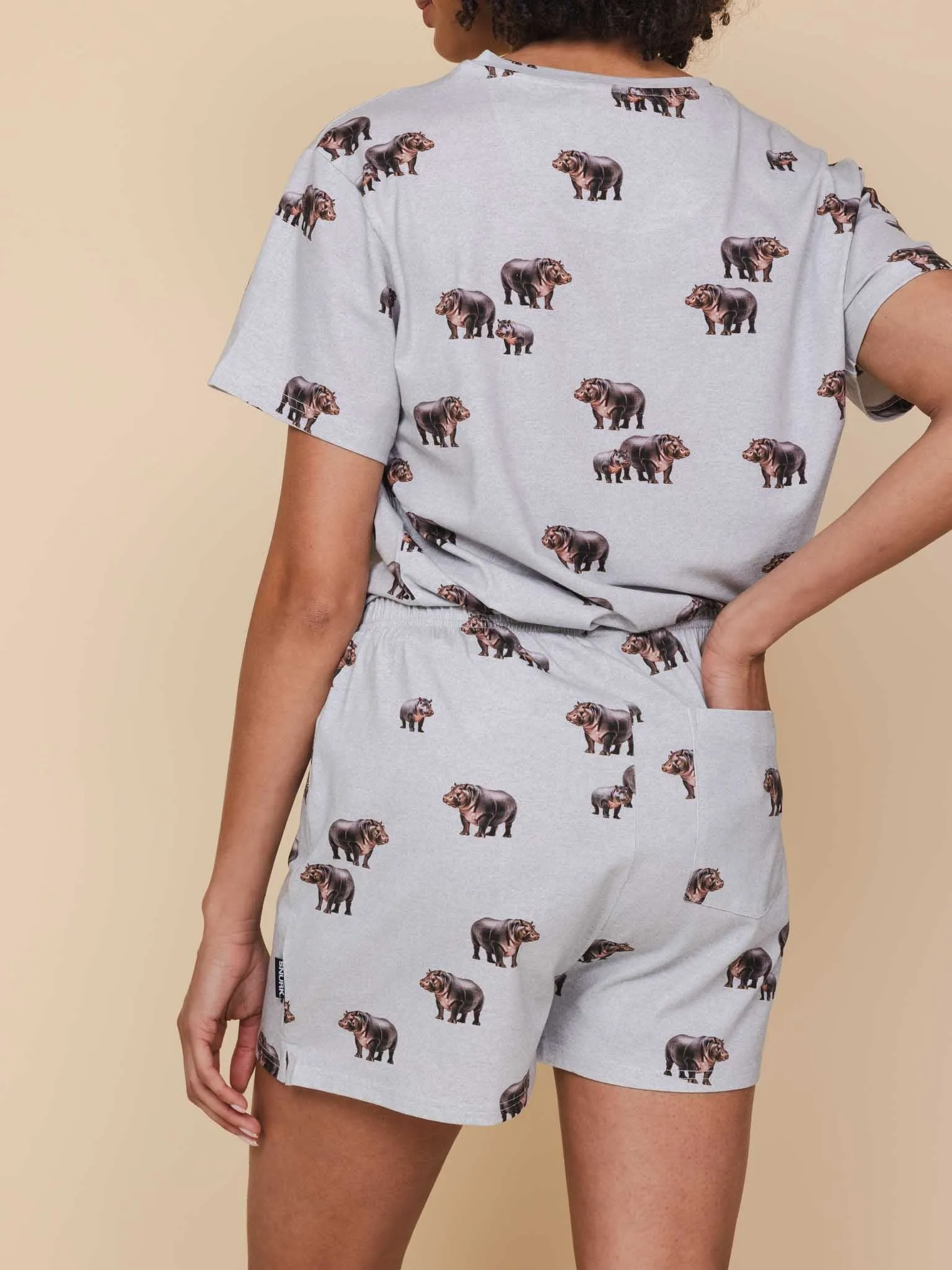 Hippos T-shirt en Shorts set Dames