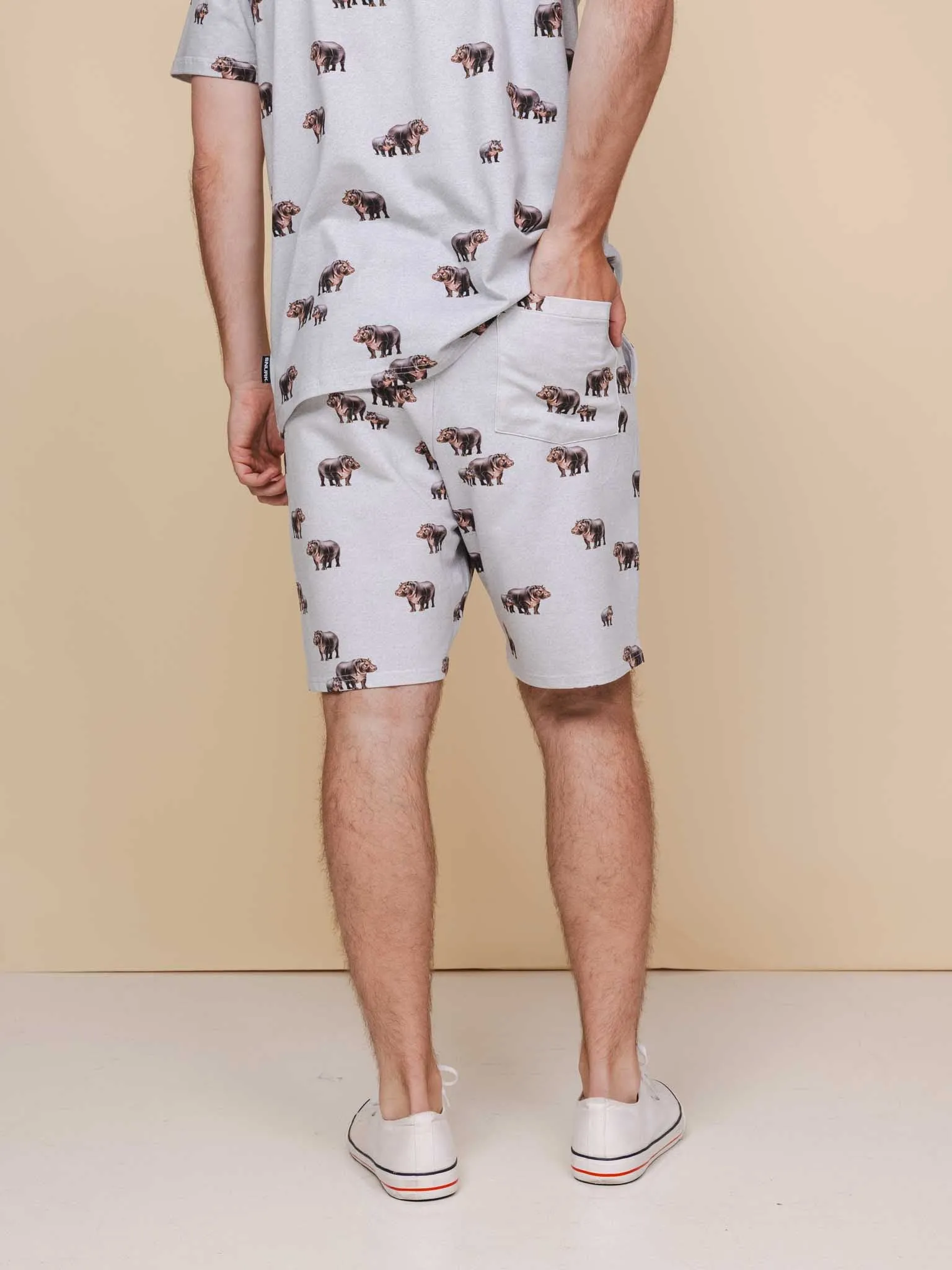 Hippos T-shirt en Shorts set Heren
