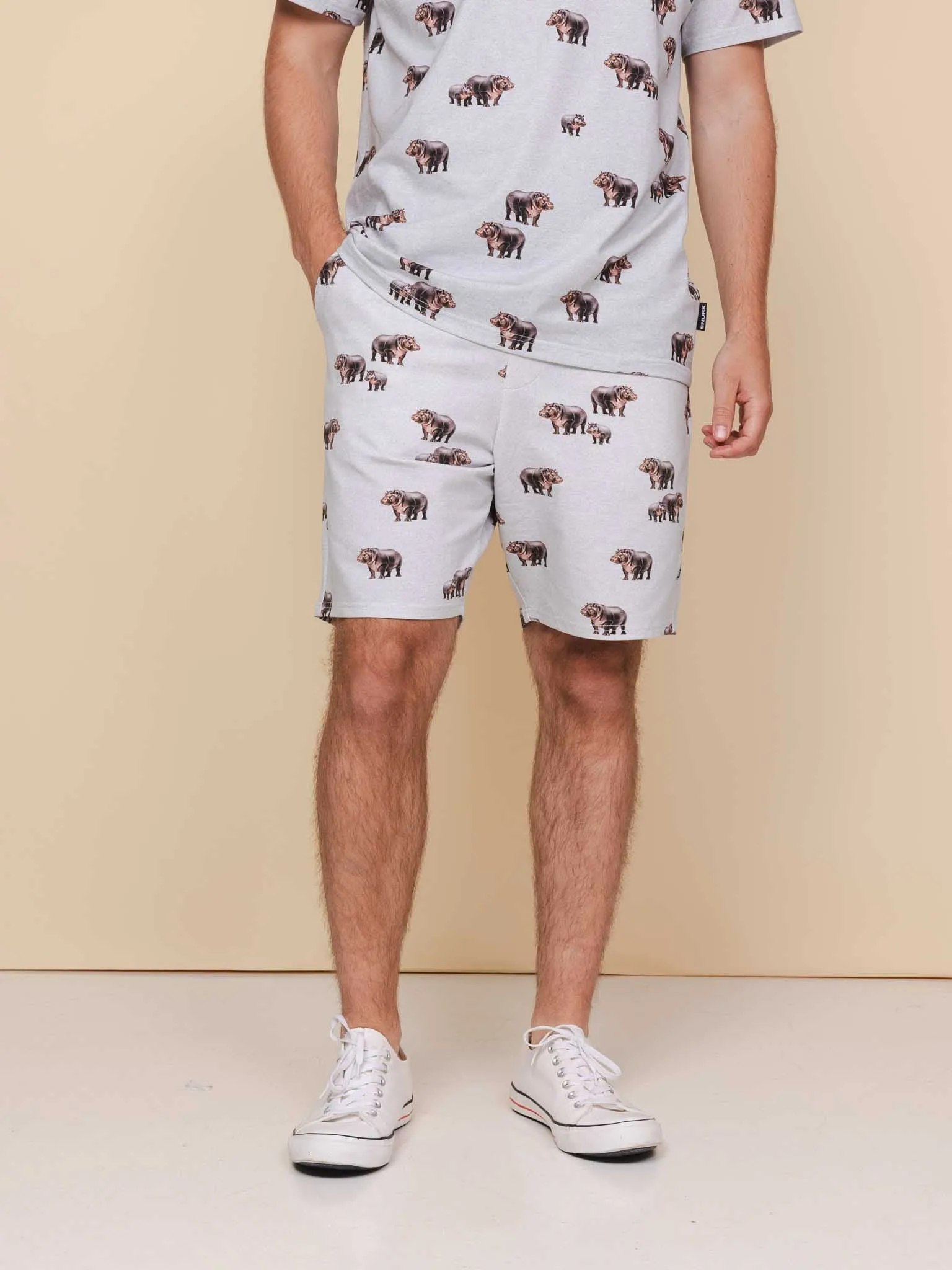 Hippos T-shirt en Shorts set Heren