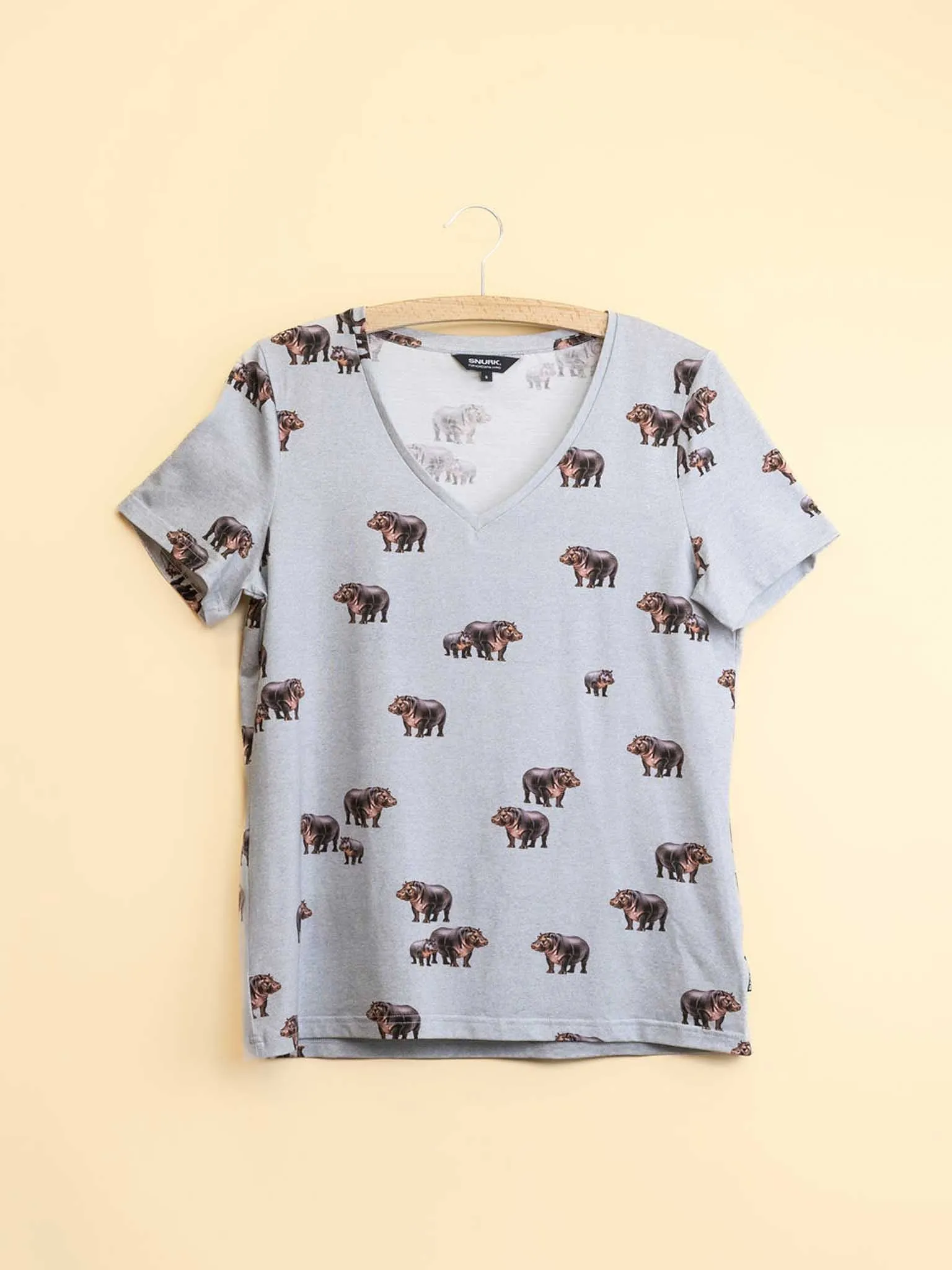 Hippos V-neck T-shirt en Shorts set Dames