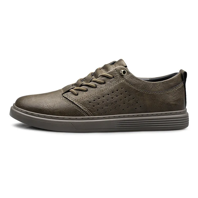 Hollow-out Breathable Hole Shoes Casual Spring And Summer Low-top Cowhide Surface Fashion Shoes