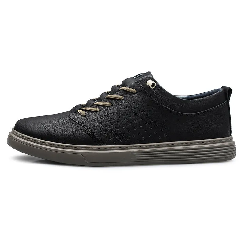 Hollow-out Breathable Hole Shoes Casual Spring And Summer Low-top Cowhide Surface Fashion Shoes