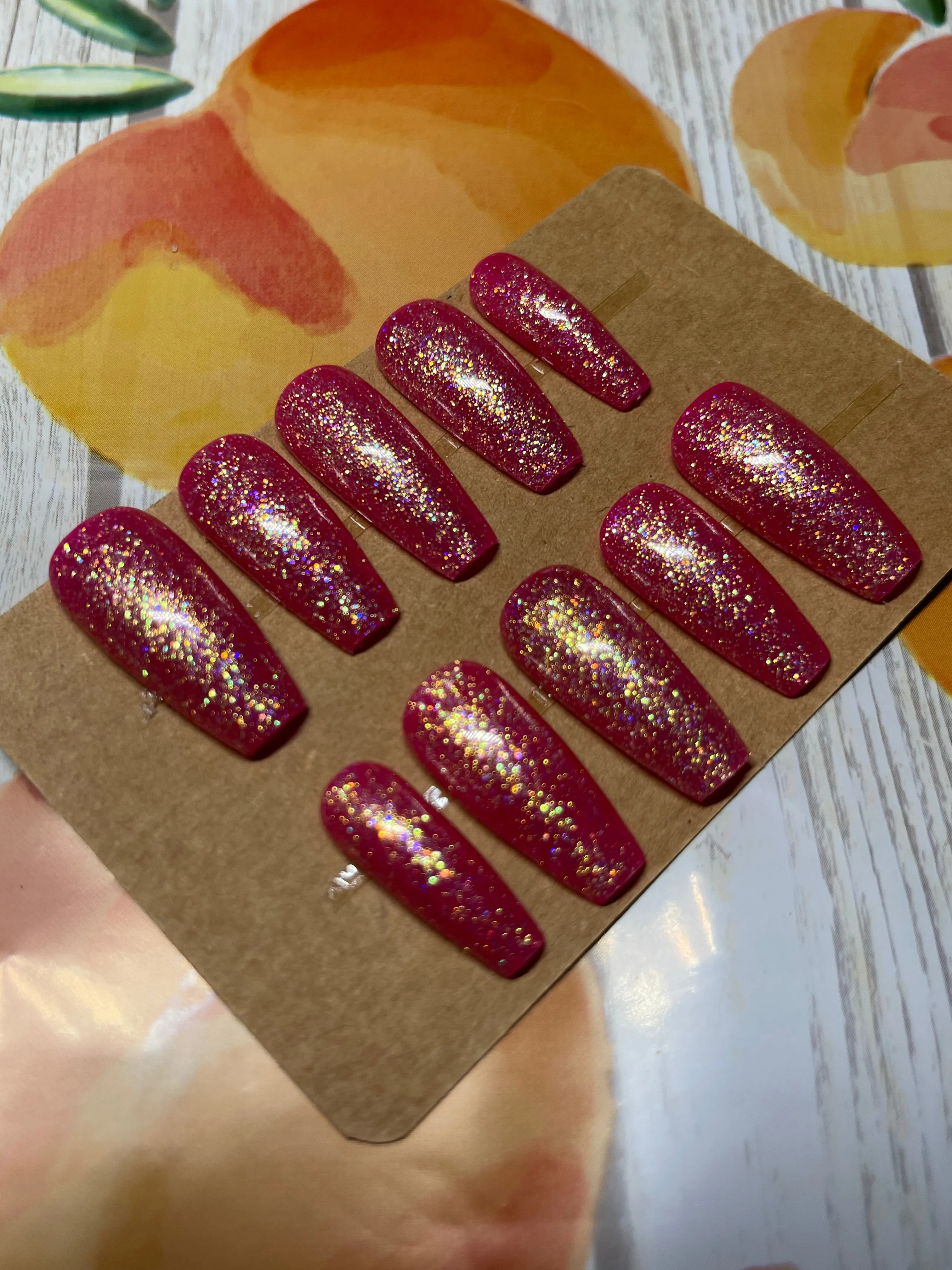 Hot pink glitter