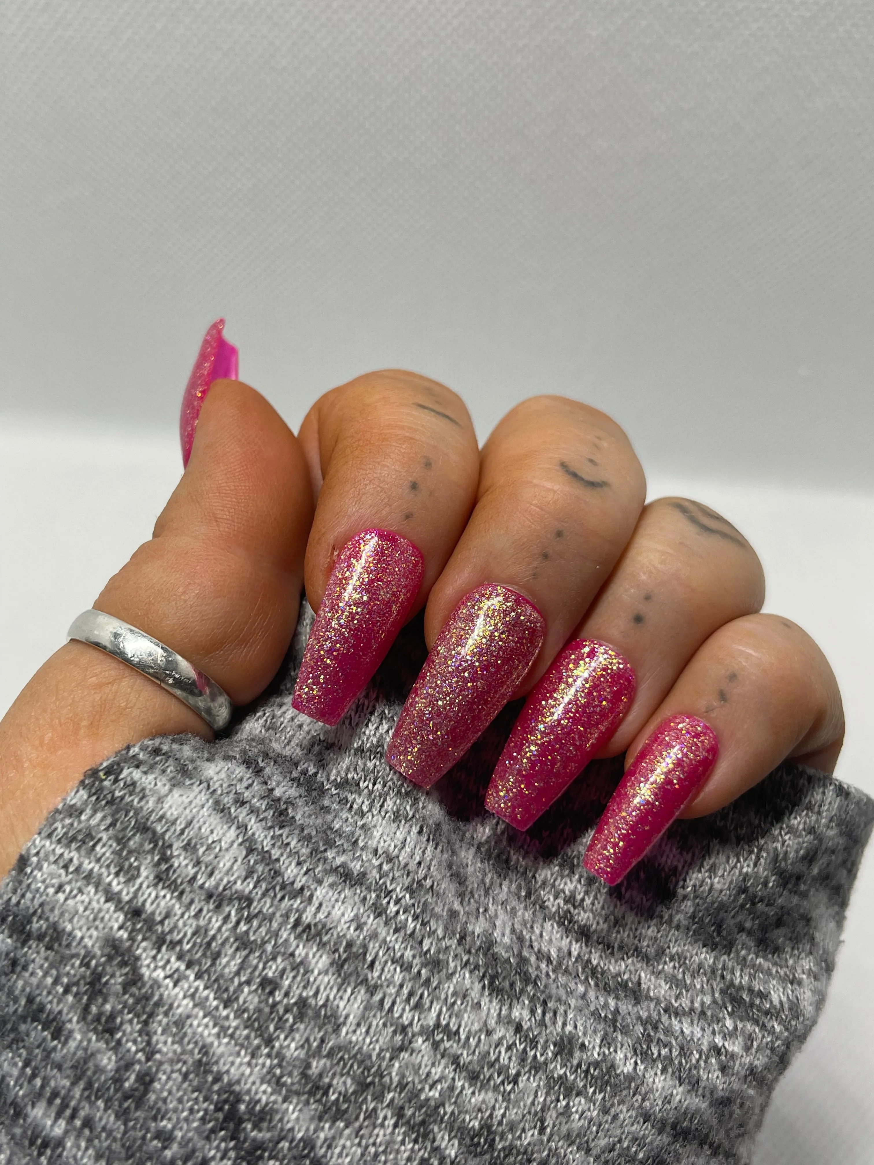 Hot pink glitter