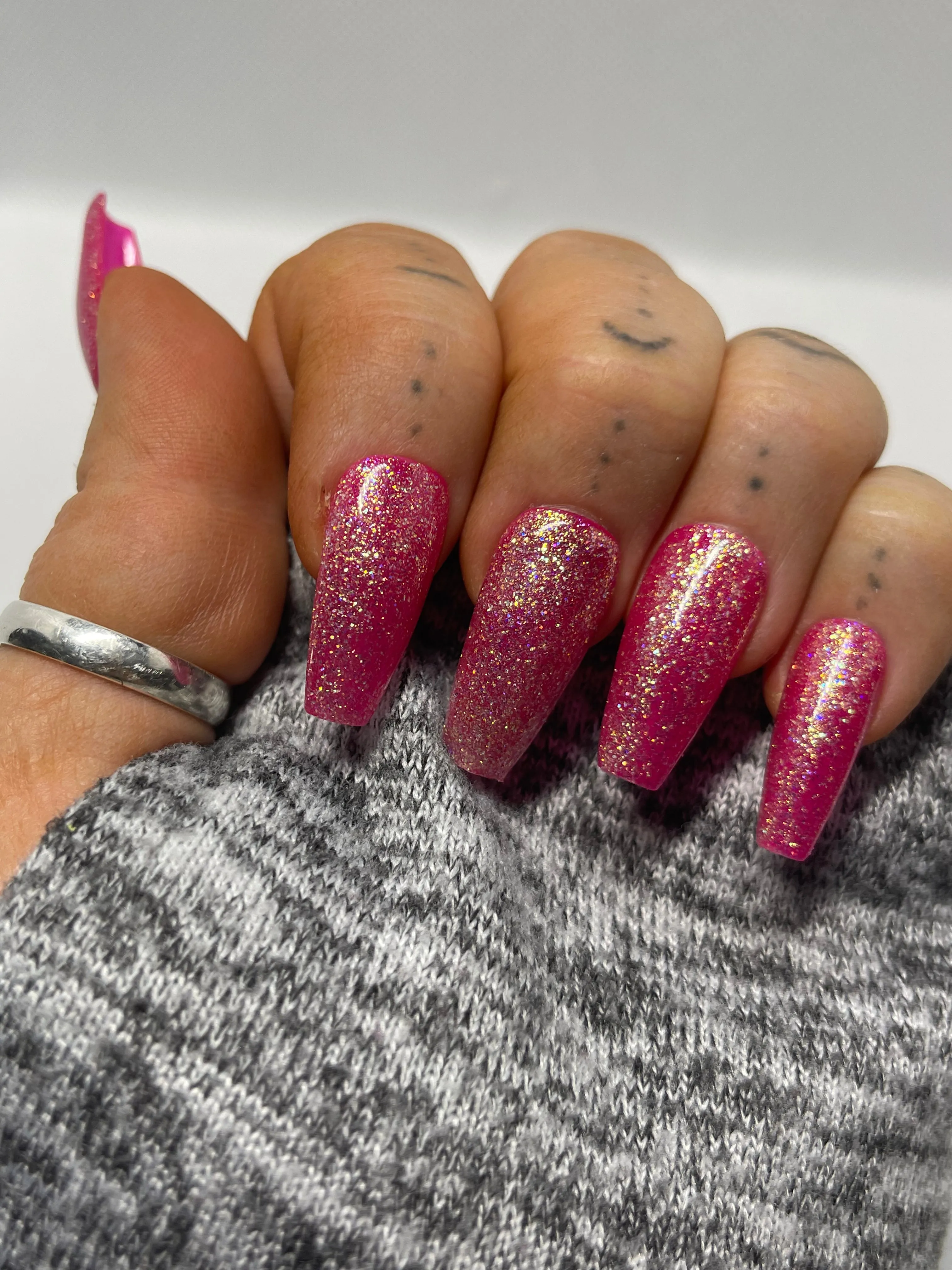 Hot pink glitter