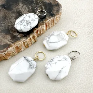 Howlite Octagon Pendant (M)