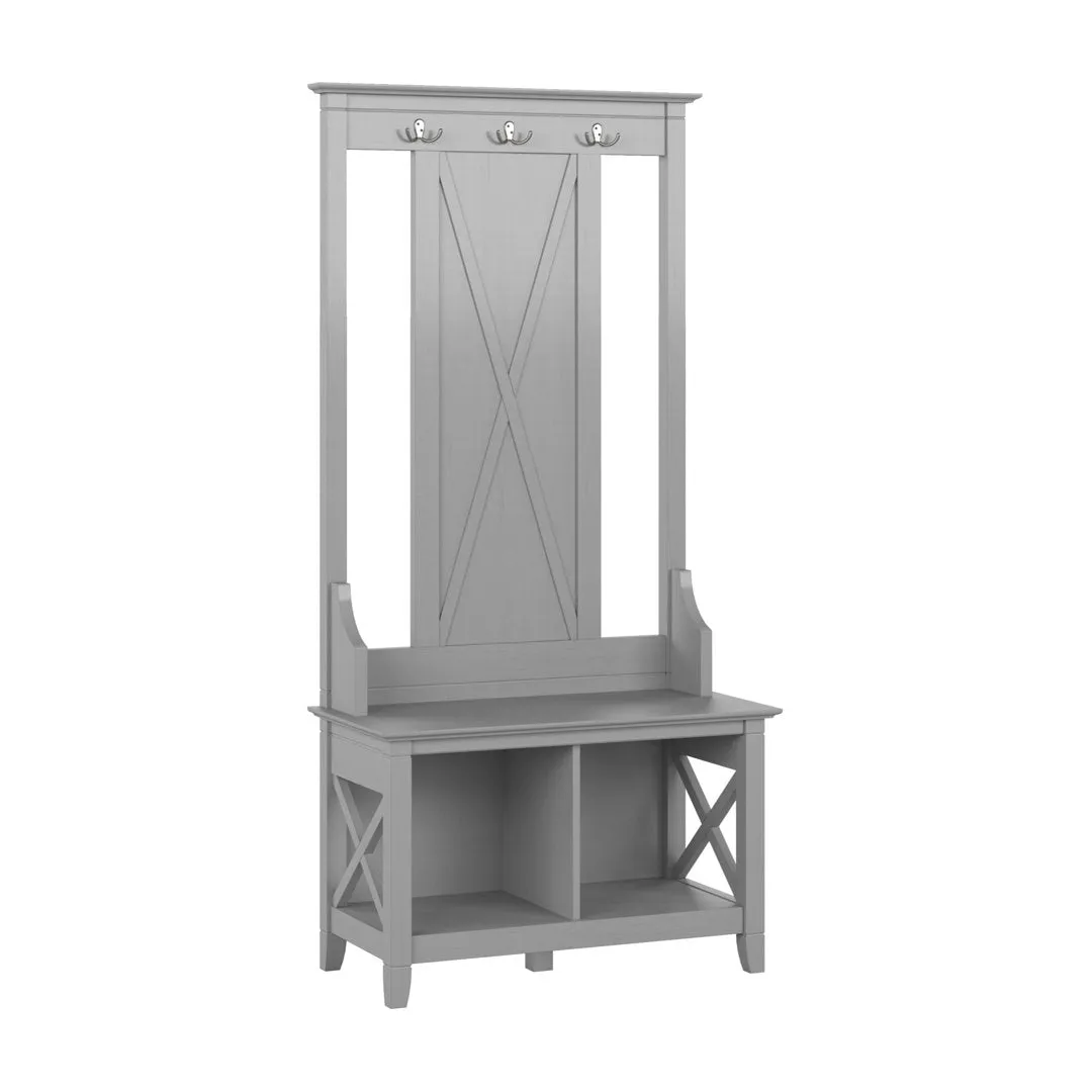 Huckins Hall Tree 32'' Wide with Bench and Shoe Storage Laurel Foundry Modern Farmhouse® Color: Cape Cod Gray