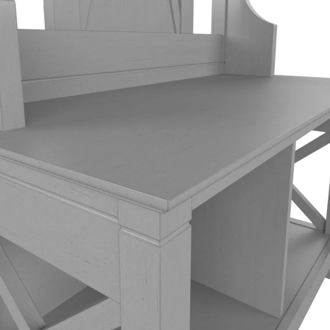Huckins Hall Tree 32'' Wide with Bench and Shoe Storage Laurel Foundry Modern Farmhouse® Color: Cape Cod Gray
