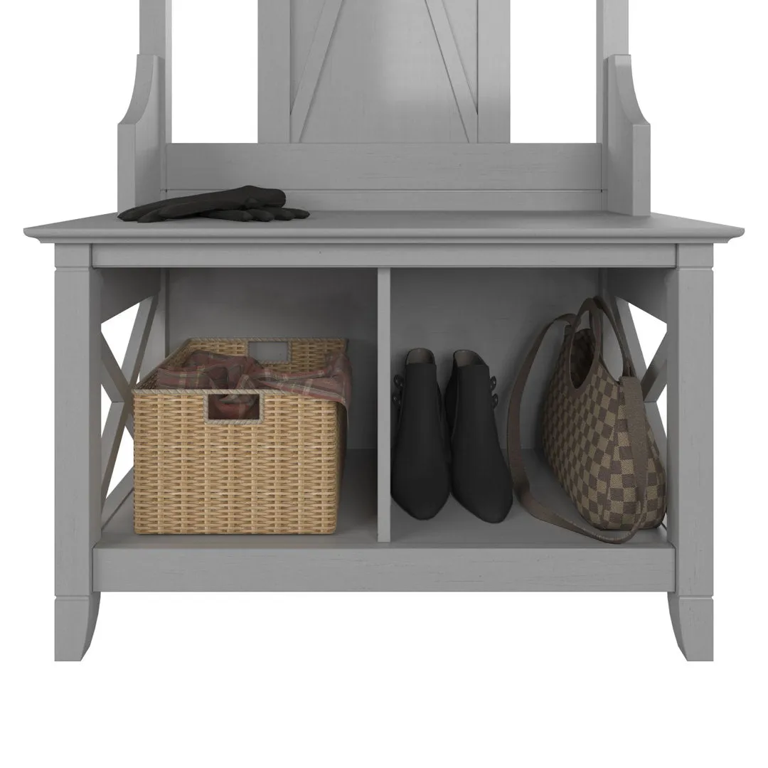 Huckins Hall Tree 32'' Wide with Bench and Shoe Storage Laurel Foundry Modern Farmhouse® Color: Cape Cod Gray