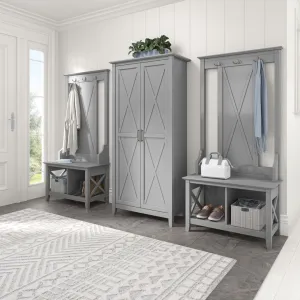 Huckins Hall Tree 32'' Wide with Bench and Shoe Storage Laurel Foundry Modern Farmhouse® Color: Cape Cod Gray