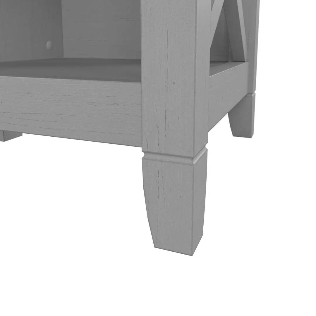 Huckins Hall Tree 32'' Wide with Bench and Shoe Storage Laurel Foundry Modern Farmhouse® Color: Cape Cod Gray