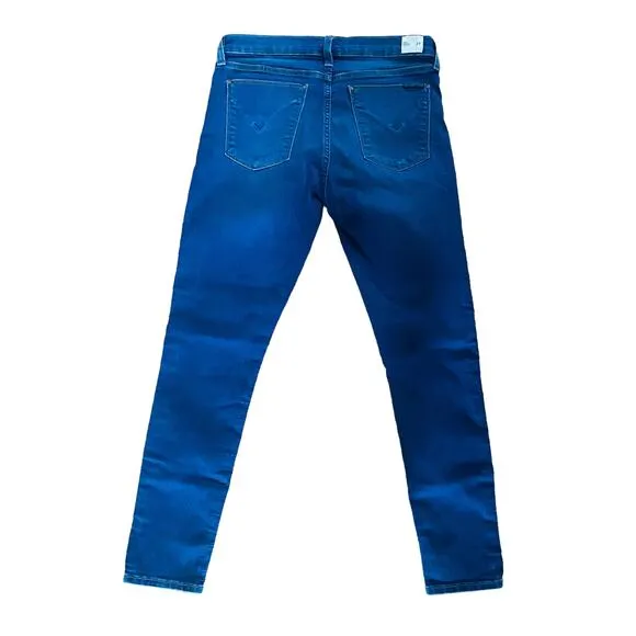 Hudson Crop Krista Super Skinny Blue Jeans, Sz 27