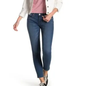 Hudson Crop Krista Super Skinny Blue Jeans, Sz 27