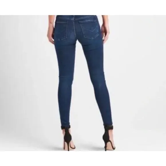 Hudson Crop Krista Super Skinny Blue Jeans, Sz 27