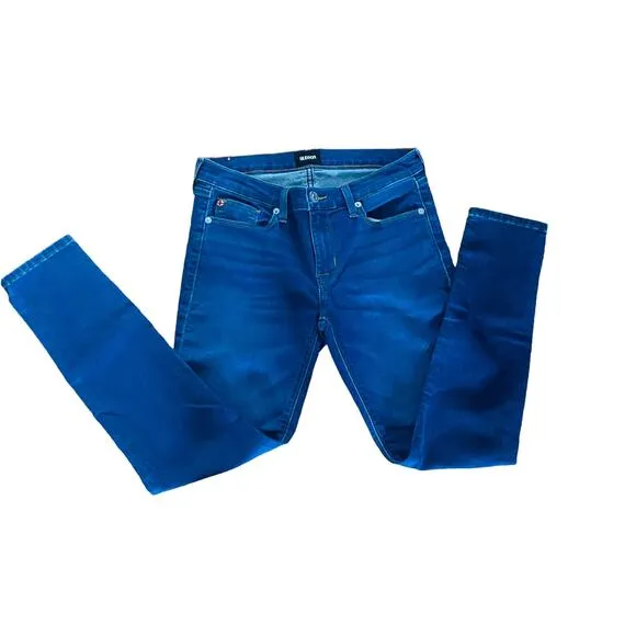 Hudson Crop Krista Super Skinny Blue Jeans, Sz 27