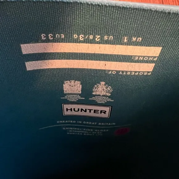 Hunter Big Kids Original Gloss Rain Boots, Size 2