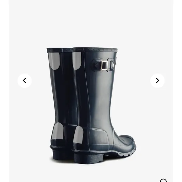Hunter Original Gloss Navy Blue Wellington Rain Boots GUC Girls/Womens 5