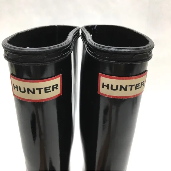 Hunter Original Kids Gloss Rain Boots Black Size 1