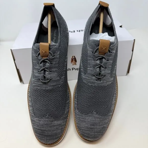 Hush Puppies Men's Expert Wingtip Knit Oxford Shoes Dark Grey Multi Size 10 New
