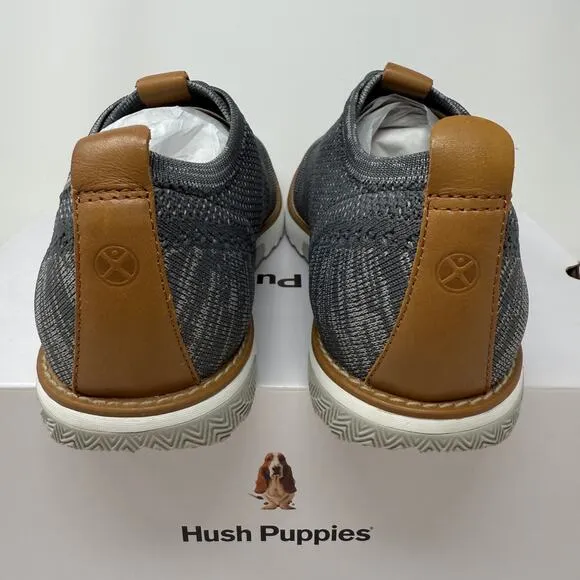 Hush Puppies Men's Expert Wingtip Knit Oxford Shoes Dark Grey Multi Size 10 New