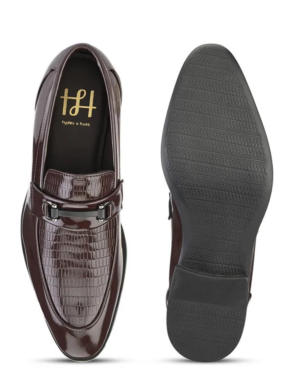 Hydes N Hues Brown Formal Slip-Ons For Men