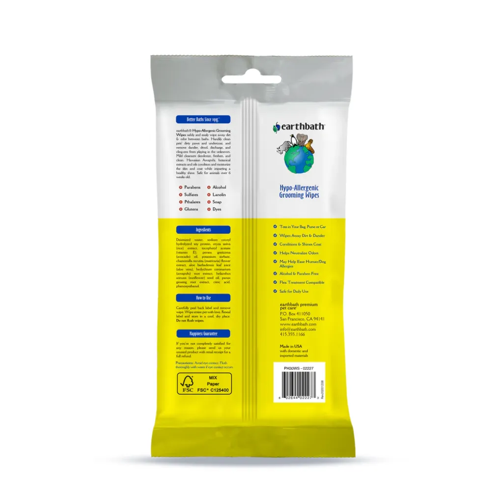 Hypo-Allergenic Dog Grooming Wipes