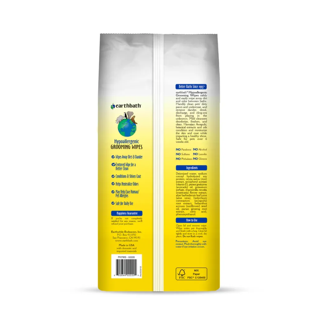 Hypo-Allergenic Dog Grooming Wipes