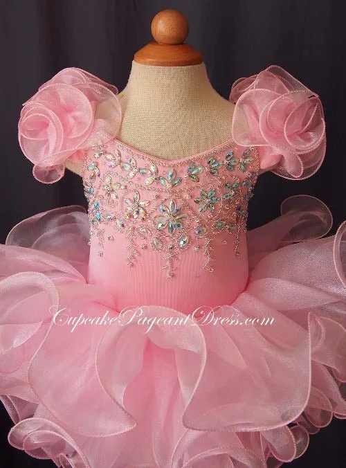 Infant/toddler/baby/children/kids doll style Girl's Pageant Dress