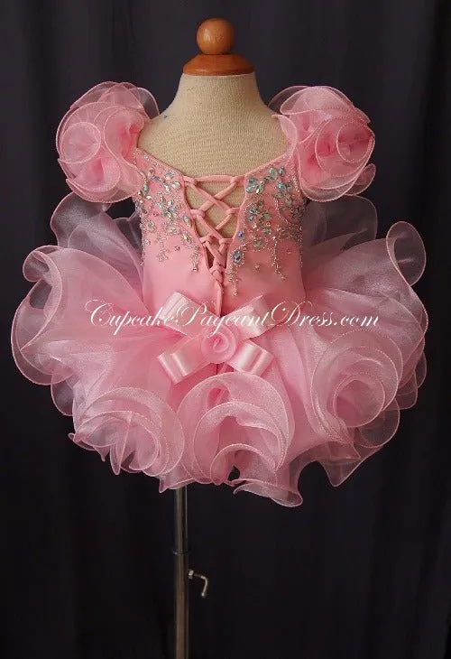 Infant/toddler/baby/children/kids doll style Girl's Pageant Dress