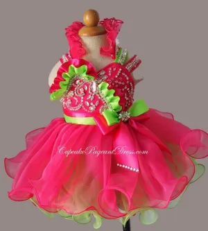 Infant/toddler/baby/children/kids Girl's glitz Baby Doll Pageant Dress