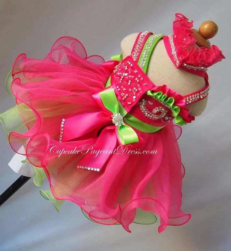 Infant/toddler/baby/children/kids Girl's glitz Baby Doll Pageant Dress