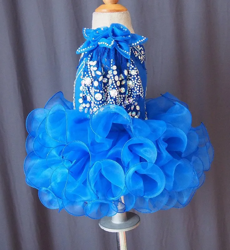 Infant/toddler/baby/children/kids Girl's Glitz Royal Pageant Dress 1~4T G115-1