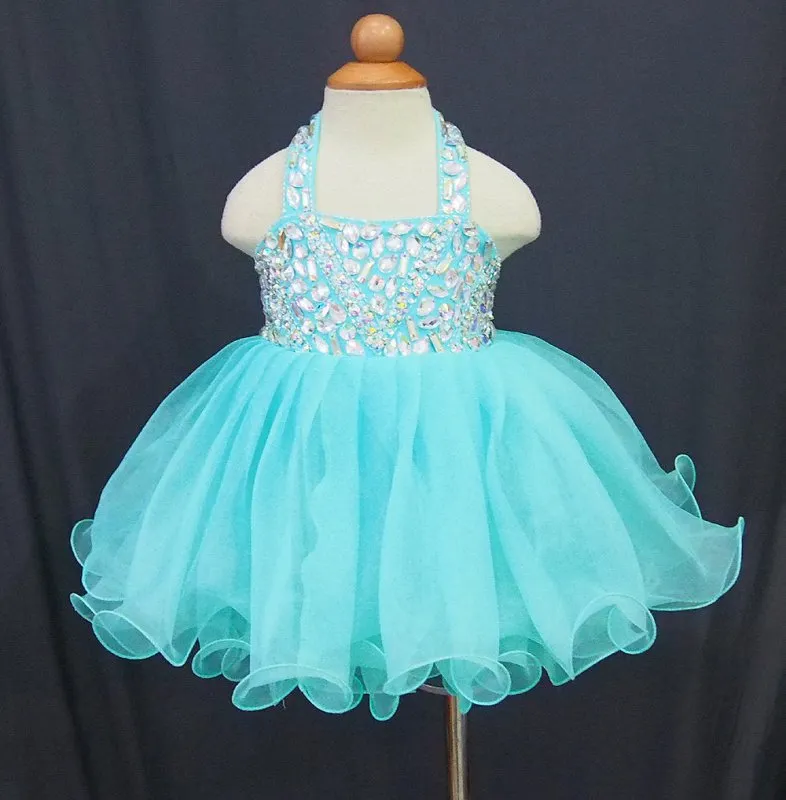 Infant/toddler/baby/children/kids glitz Girl's Baby Doll Pageant Dress, 1~4T G128C