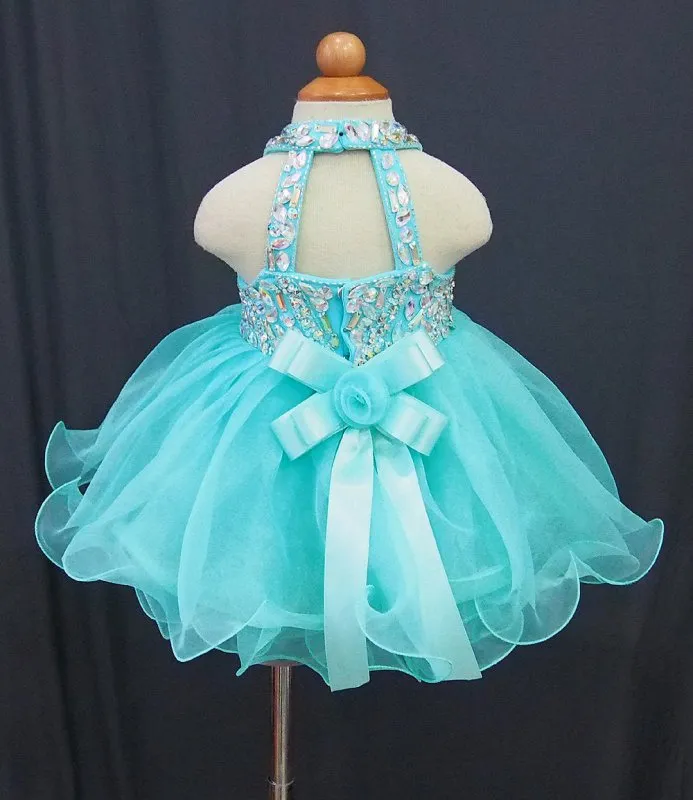 Infant/toddler/baby/children/kids glitz Girl's Baby Doll Pageant Dress, 1~4T G128C