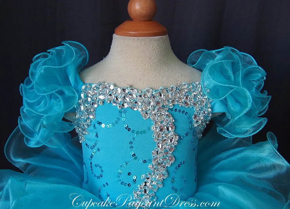 Infant/toddler/baby/children/kids glitz Girl's Pageant Dress