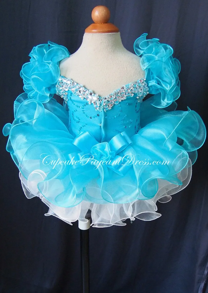 Infant/toddler/baby/children/kids glitz Girl's Pageant Dress