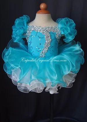 Infant/toddler/baby/children/kids glitz Girl's Pageant Dress