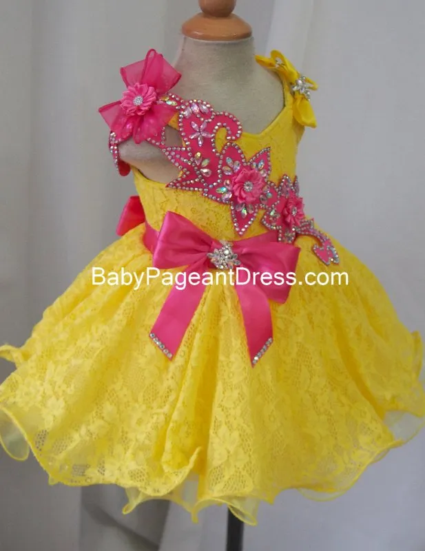 Infant/toddler/baby/children/kids/Newborn Glitz Girl's Pageant Dress G079A