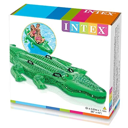 Intex Giant Gator Ride-On, 80" X 45", for Ages 3 