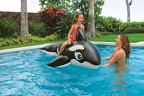 Intex Whale Inflatable Pool Ride-On, 76" X 47", for Ages 3 
