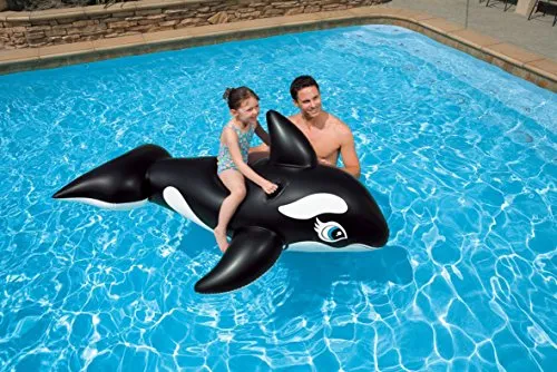 Intex Whale Inflatable Pool Ride-On, 76" X 47", for Ages 3 