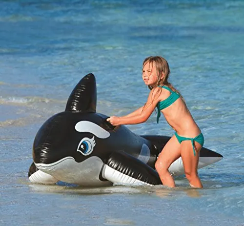 Intex Whale Inflatable Pool Ride-On, 76" X 47", for Ages 3 