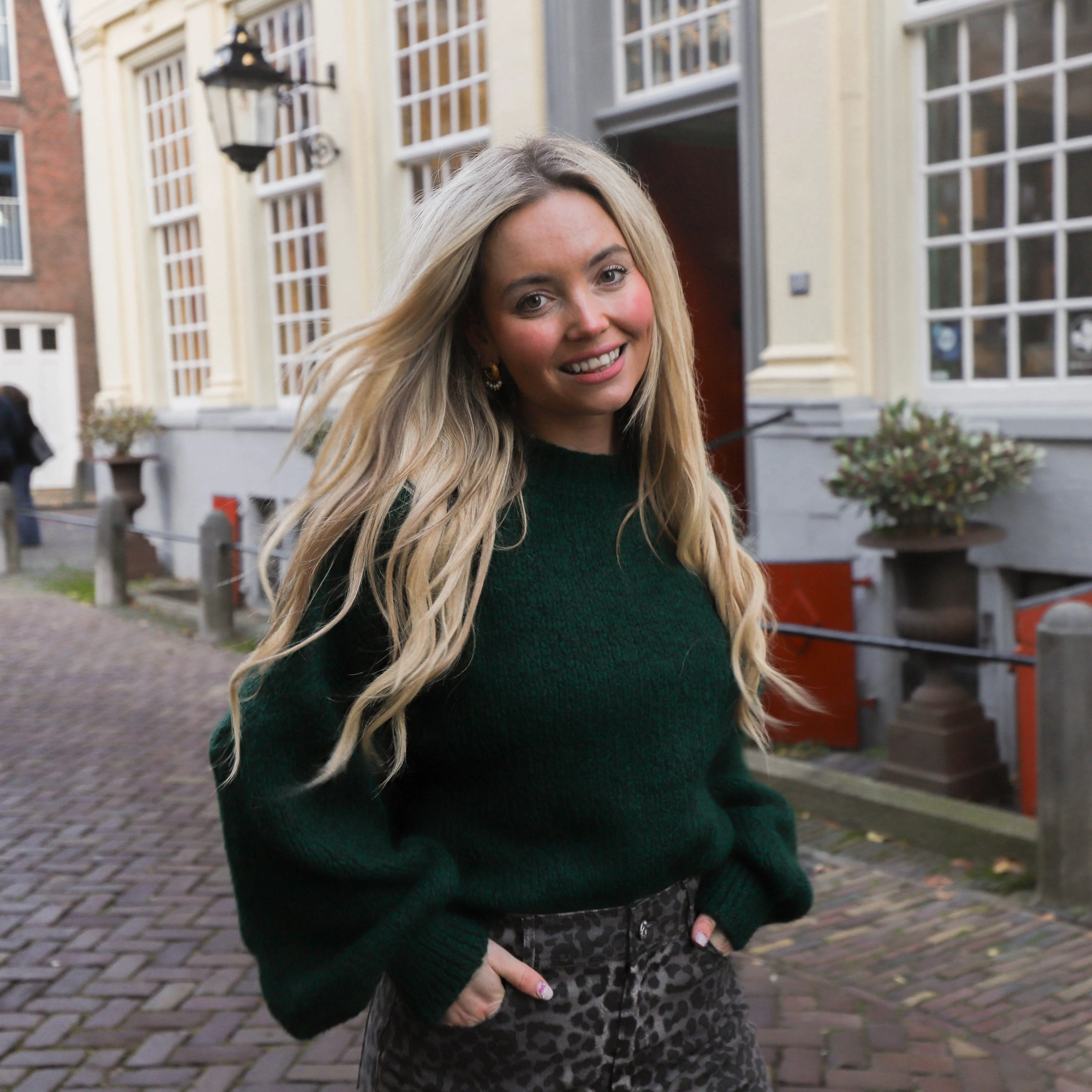 Isa gebreide trui groen