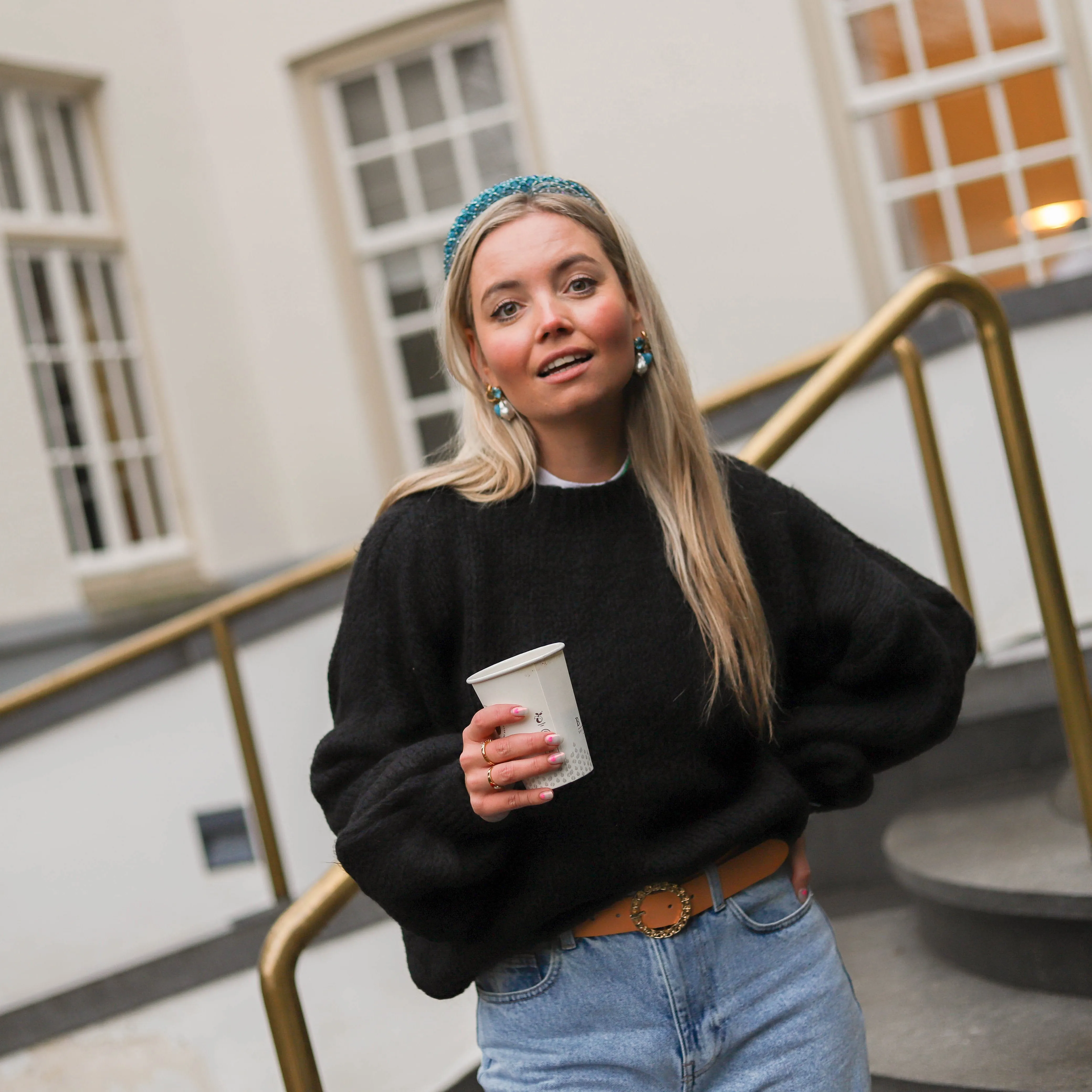 Isa gebreide trui zwart