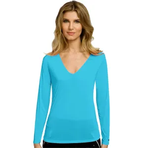 Jamie Sadock CASABLANCA  Sunsense V-Neck Top  UPF 30