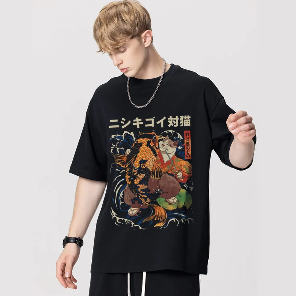 Japanese Koi Cat T-shirt