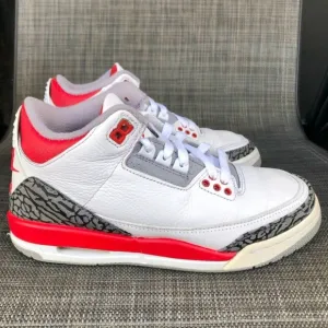 Jordan Retro 3 Red GS High Sneakers Shoes DM0967-160 Youth Size 4.5