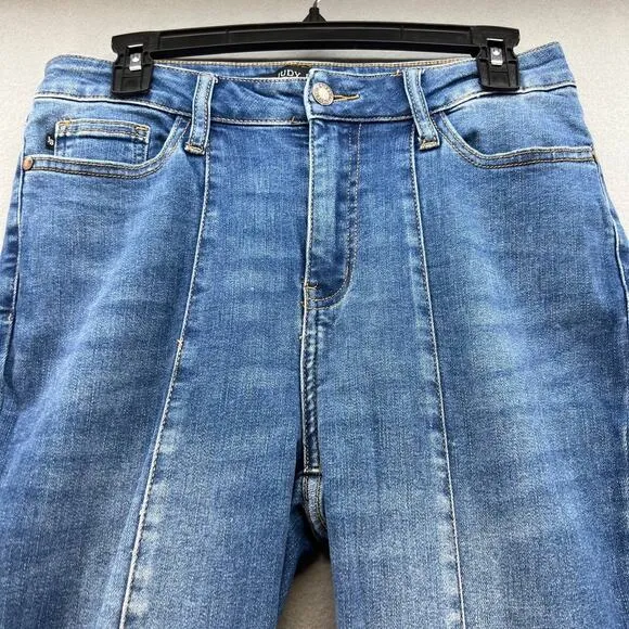 Judy Blue Women's Super Flare Raw Hem Size 7/28 Medium Denim Wash JB88204