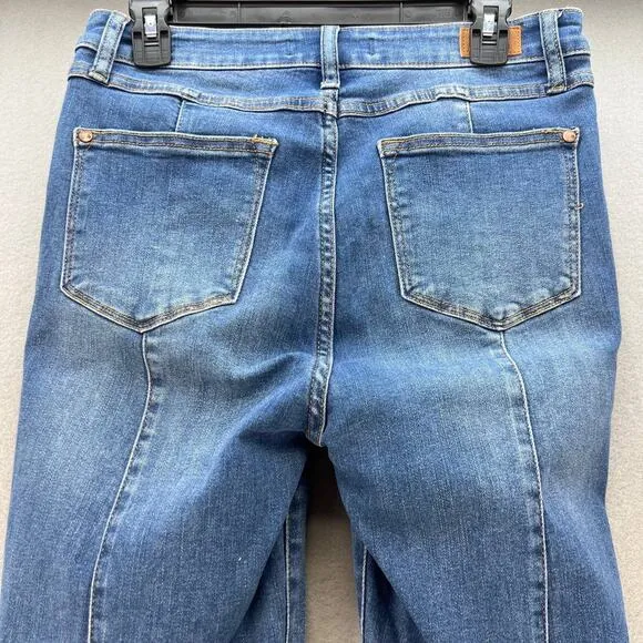 Judy Blue Women's Super Flare Raw Hem Size 7/28 Medium Denim Wash JB88204