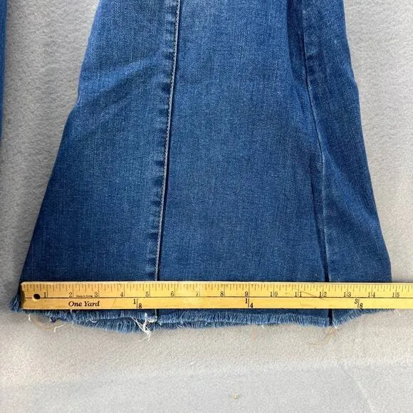 Judy Blue Women's Super Flare Raw Hem Size 7/28 Medium Denim Wash JB88204